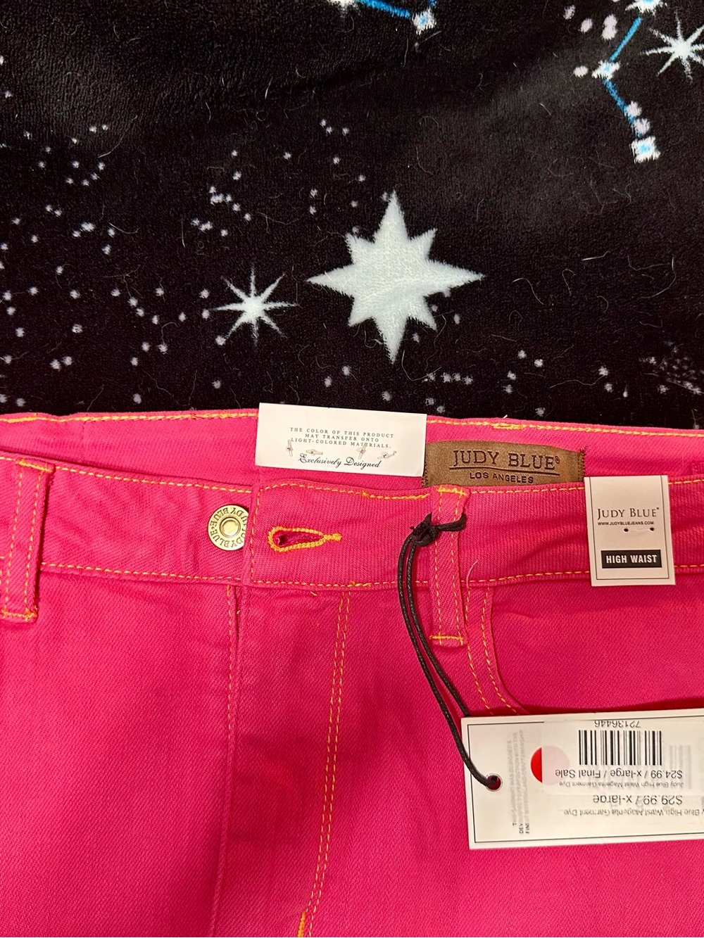 Judy Blue NWT XL High Waisted Magenta Garment Dyed Denim Shorts - Picture 4 of 7